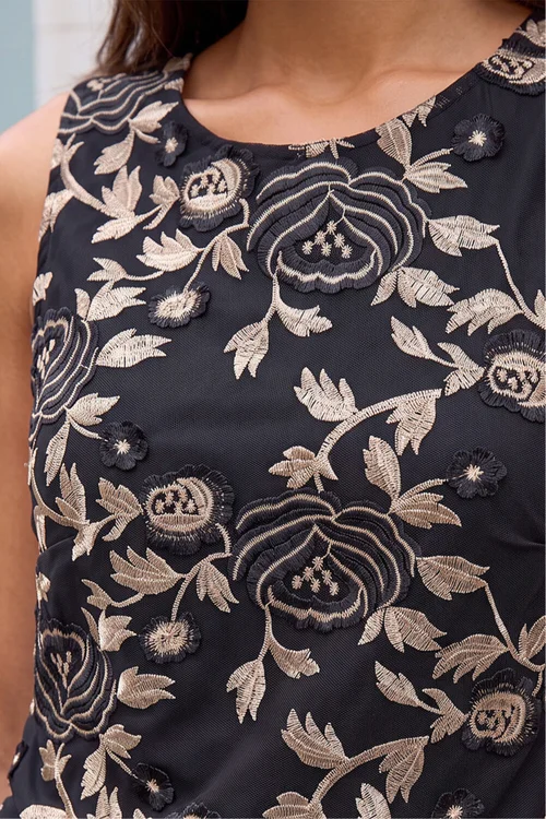 Roman Gold Floral Print Foil Top - 12 Image 4