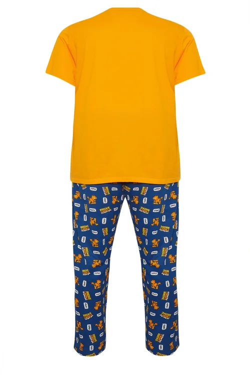 BadRhino Orange & Navy Blue Garfield Pyjama Set - 4XL Image 5