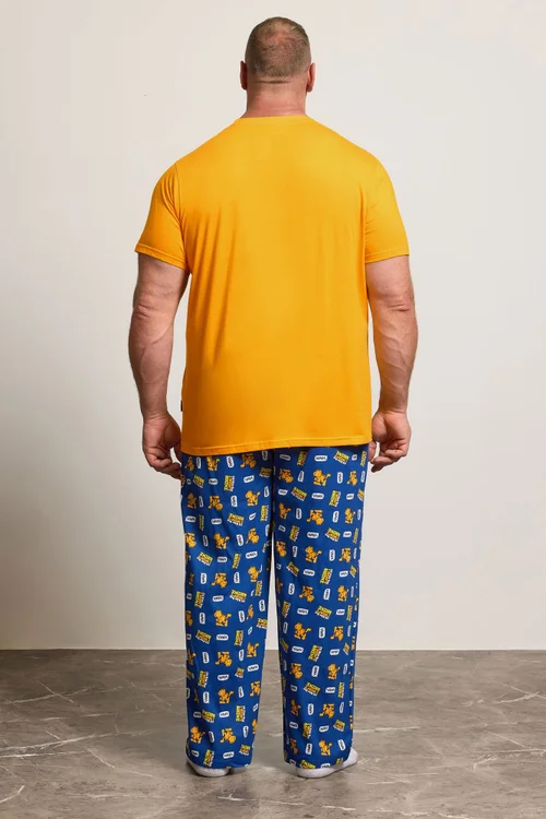 BadRhino Orange & Navy Blue Garfield Pyjama Set - 4XL Image 2