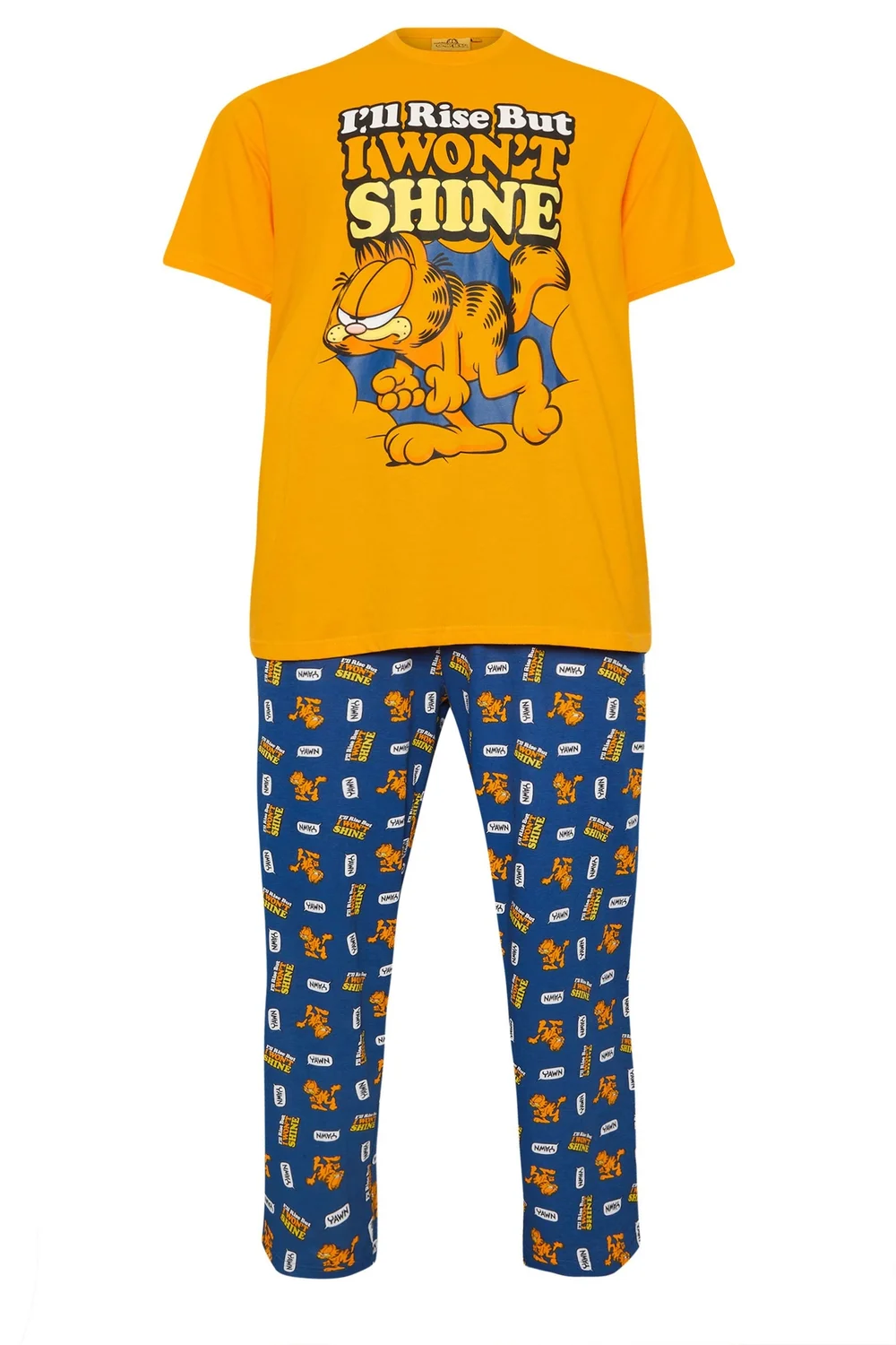 BadRhino Orange & Navy Blue Garfield Pyjama Set - 4XL Image 4