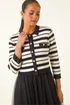 Roman Black Petite Stripe Knit Midi Dress - 18 Image 4