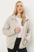 Long Tall Sally Ivory White Zip Fleece Jacket - 20 Image 1
