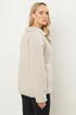 Long Tall Sally Ivory White Zip Fleece Jacket - 20 Image 4