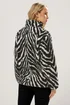 Long Tall Sally Black Zebra Half Zip Fleece Jacket - 18 Image 3