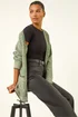 Roman Green Soft Knit Pocket Cardigan - Size 18 Image 1