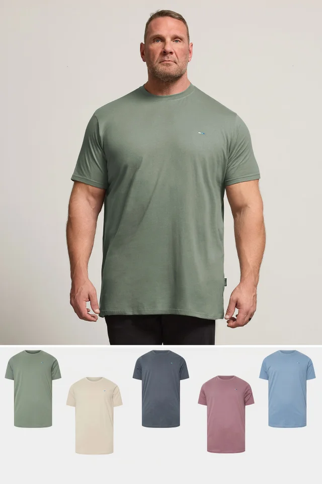 BadRhino Navy Blue Extra Long T-Shirts 5 Pack