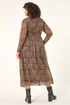 Roman Natural Curve Animal Print A-Line Stretch Dress - 16 Image 4