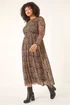 Roman Natural Curve Animal Print A-Line Stretch Dress - 16 Image 3