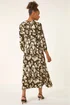 Roman Khaki Abstract Floral Midi Dress - 18 Image 3