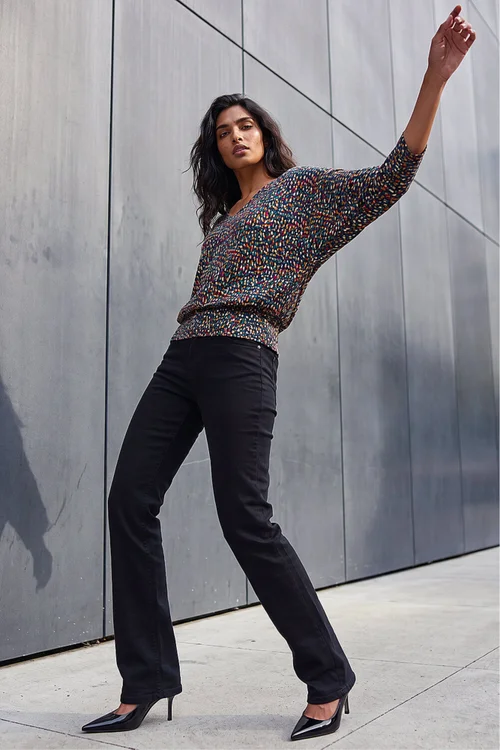 Roman Green Abstract Bubble Hem Top - 20 Image 4