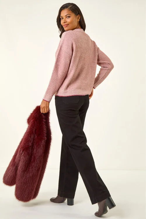 Roman Rose Stitch Detail Soft Knit Jumper - Size 16 Image 3