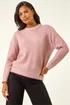 Roman Rose Stitch Detail Soft Knit Jumper - Size 16 Image 4