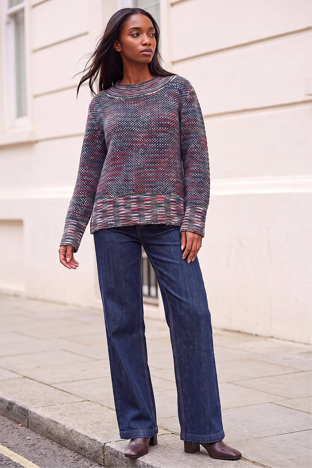Roman Multi Petite Contrast Knitted Jumper - 8 Image 2