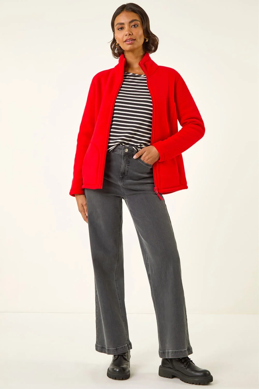 Roman Red Reversible Fleece Zip Jacket - 14 Image 1