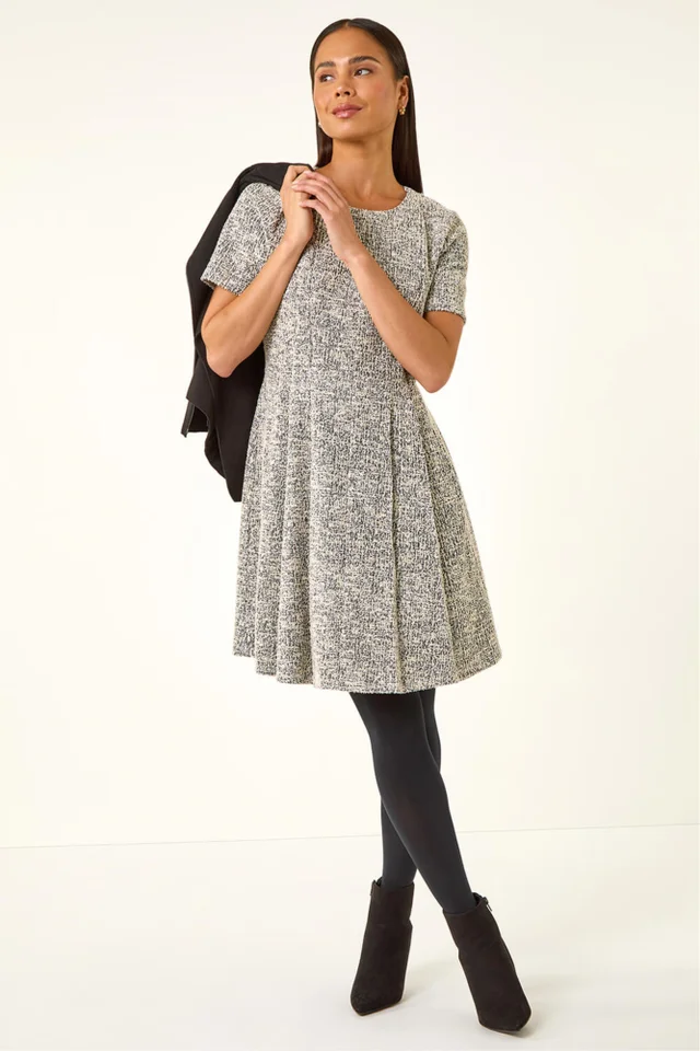 Roman Stone Petite Boucle Knit Dress