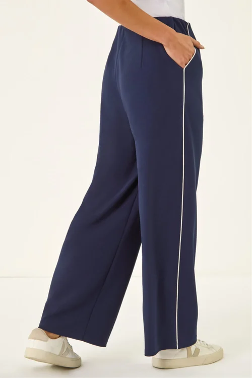 Roman Navy Petite Side Seam Stretch Trouser - 18 Image 3