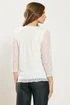 M&Co Ivory White Floral Lace Long Sleeve Top - Size 10 Image 3