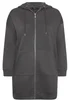 Yours Curve Charcoal Grey Longline Zip Hoodie - Size 16 Image 5