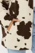 Yours Curve Natural Brown Cow Print Teddy Borg Jacket - 30-32 Image 5