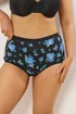 Yours 5 Pack Curve Black Floral Full Briefs - Size 14-16 Image 2