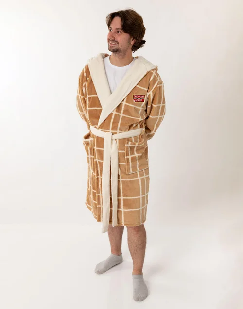 Only Fools And Horses Brown Hooded Bathrobe - Extra Large Image 4