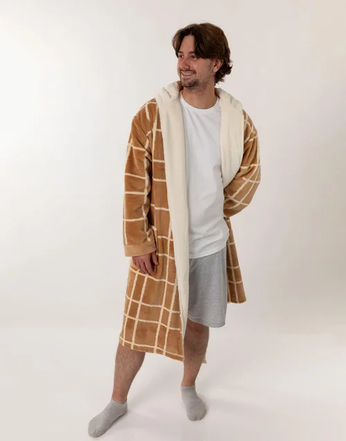 Only Fools And Horses Brown Hooded Bathrobe - Extra Large Image 3