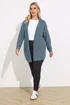 Yours Curve Essential Light Blue Knitted Cardigan - Size 14-16 Image 2