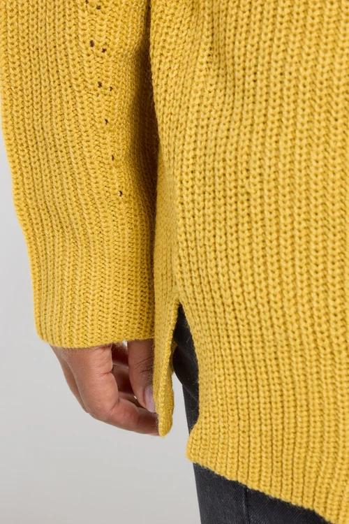 Yours Curve Yellow Drop Shoulder Jumper - Size 22-24 Image 4