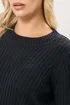 Yours Curve Black Ribbed Mini Jumper Dress - 18-20 Image 4