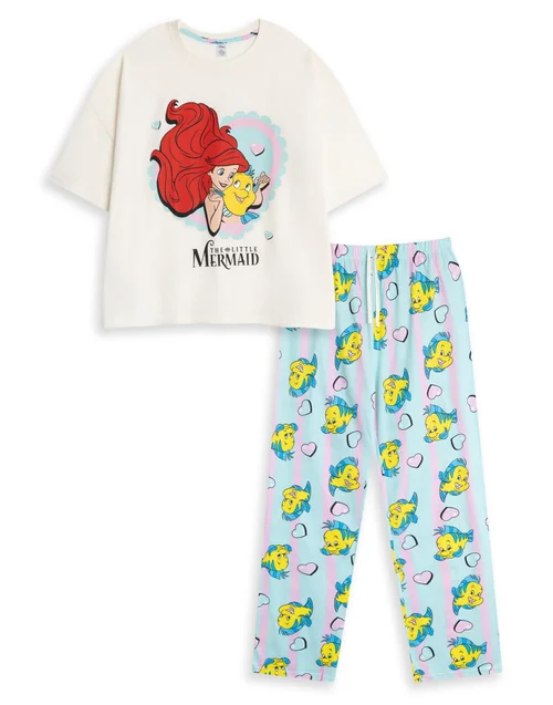 Vanilla Underground Disney The Little Mermaid Adult White Pyjamas - Extra small Image 1