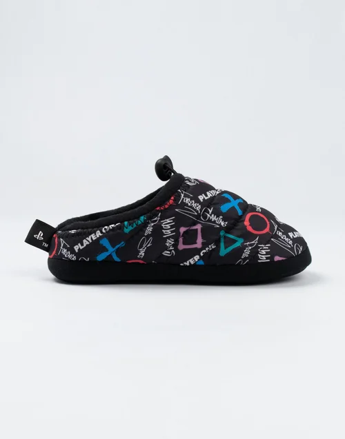 PlayStation Kids Black Graphics Loafer Slippers (Older 12-5 years ) - Size 1 Infants Footwear Image 3