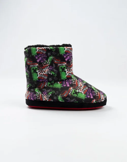 Minecraft Kids Multicolor Slipper Boots (Older 11-5 years) - Size 2 Infants Footwear Image 3