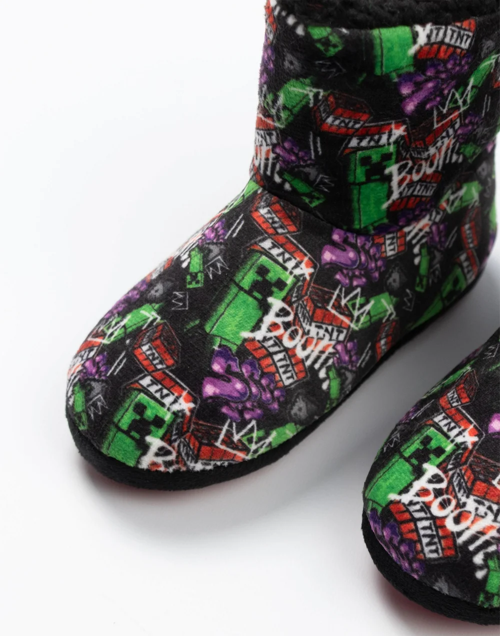 Minecraft Kids Multicolor Slipper Boots (Older 11-5 years) - Size 2 Infants Footwear Image 2