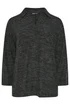 Yours Curve Charcoal Grey Soft Touch Collared Jumper - Size 16 Image 5