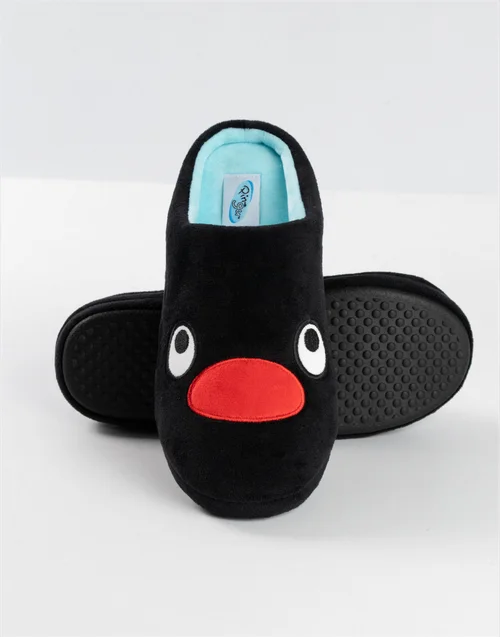 Pingu Black Mule Slippers - 9-10 Image 5