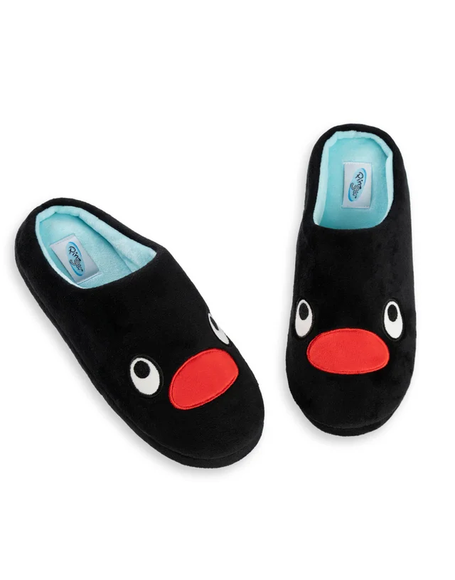 Pingu Black Mule Slippers