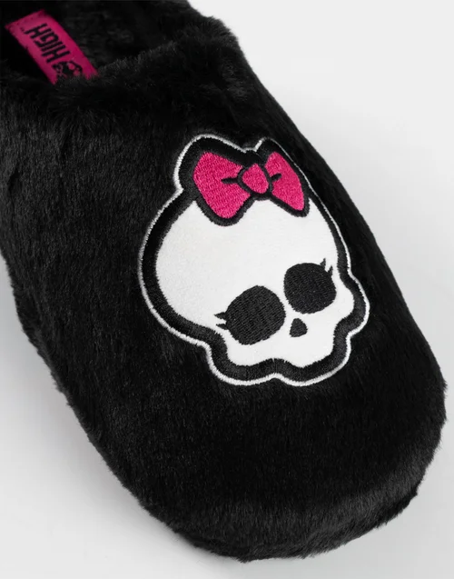 Monster High Black Mule Slippers - Size 7-8 Image 3