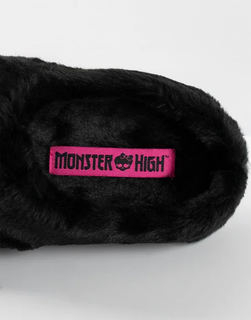 Monster High Black Mule Slippers - Size 7-8 Image 4
