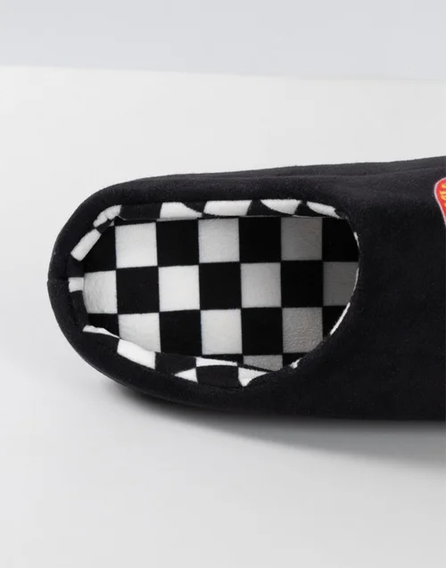 Hot Wheels Black Mule Slippers - Size 9-10 Image 4