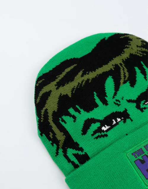 Marvel The Incredible Hulk Kids Green Beanie & Gloves - One Size Image 4