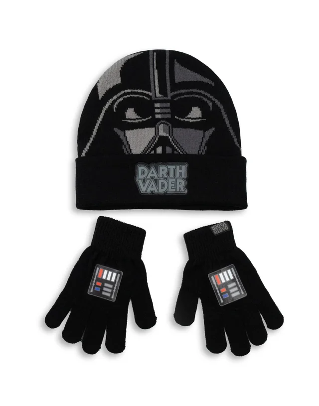 Star Wars Kids Black Beanie & Gloves