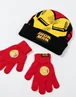 Marvel Iron Man Kids Red Beanie & Gloves - One Size Image 2