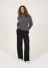 Brave Soul Charcoal Half Zip Polar Fleece Sweatshirt - Large Image 4