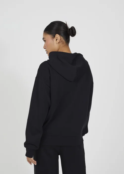 Brave Soul Black Zip Through Hoodie - Medium Image 2