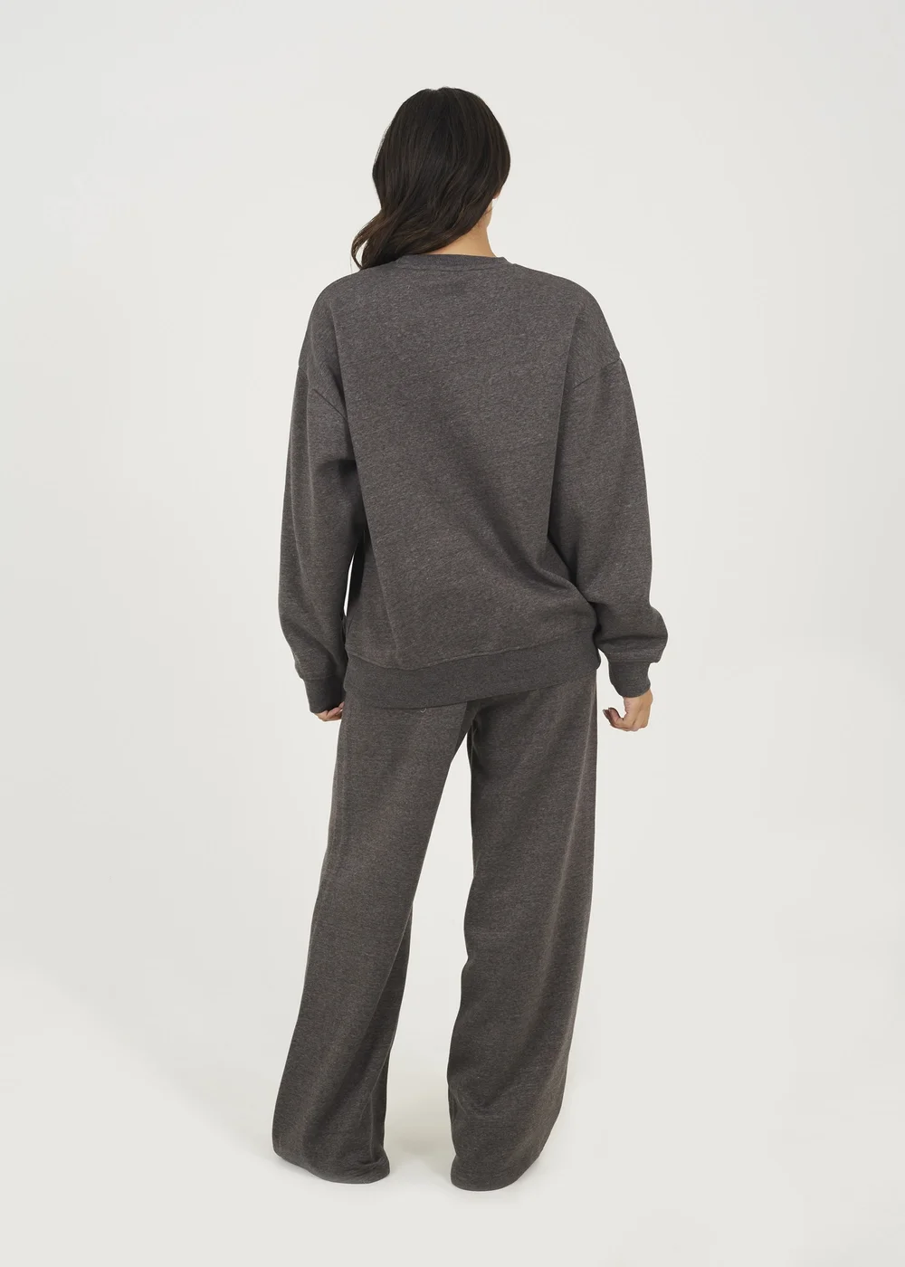 Brave Soul Charcoal Crew Neck Embroidered Sweatshirt - XS Image 2