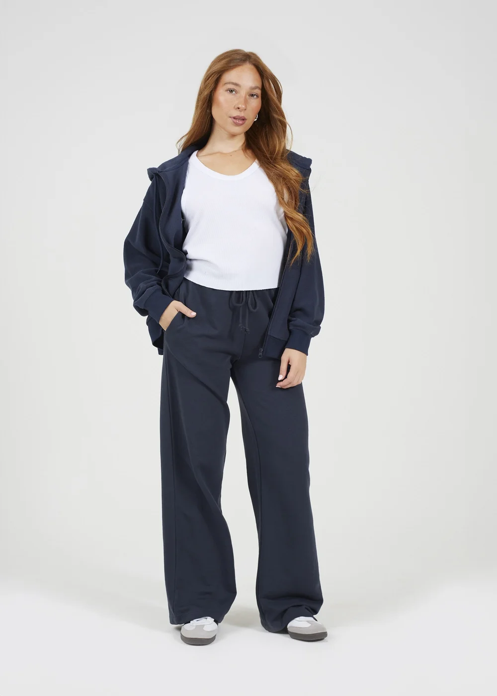 Brave Soul Navy Zip Through Polar Fleece Hoodie - XS Image 4