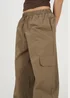 Brave Soul Khaki Baggy Cargo Trousers With Pocket Details - S Image 3