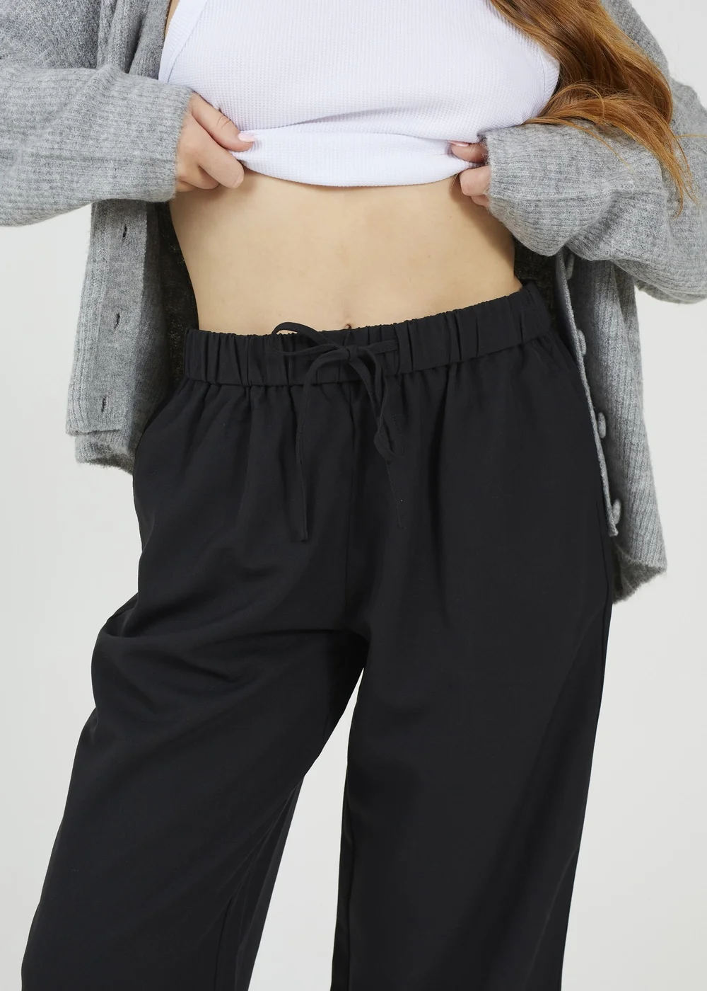 Brave Soul Black High Waisted Wide Leg Trousers - Small Image 3