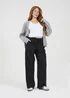 Brave Soul Black High Waisted Wide Leg Trousers - Small Image 4