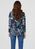 Izabel London Blue Abstract Print Long Sleeve Top - 16 Image 2